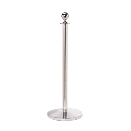 Queue Solutions RopeMaster 351, Crown Top, Sloped Base, Polished Stainless Steel PRB351-PS
